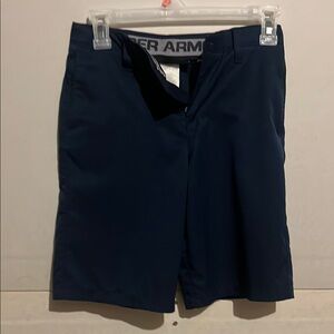 Under Armor Boys Dark Blue Athletic Shorts Size 12